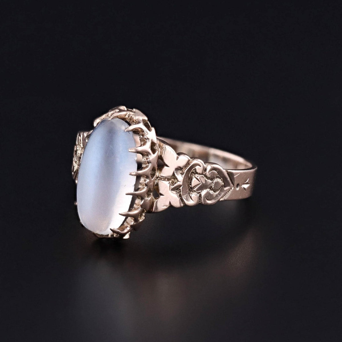Antique Moonstone Ring of 10k Gold - Trademark Antiques