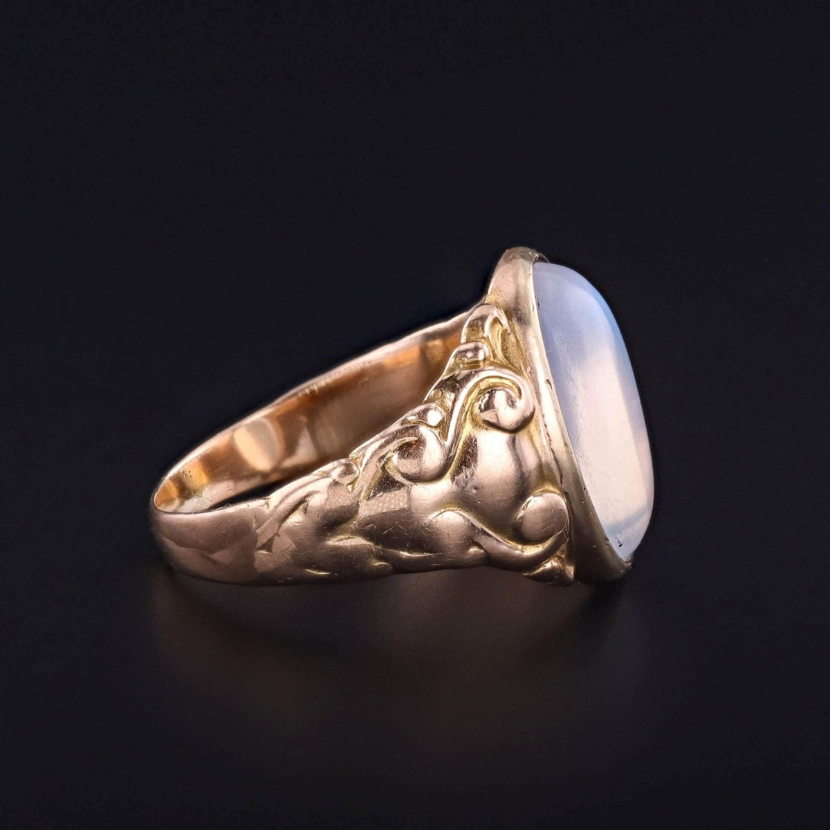 Antique Moonstone Ring of 10k Gold - Trademark Antiques