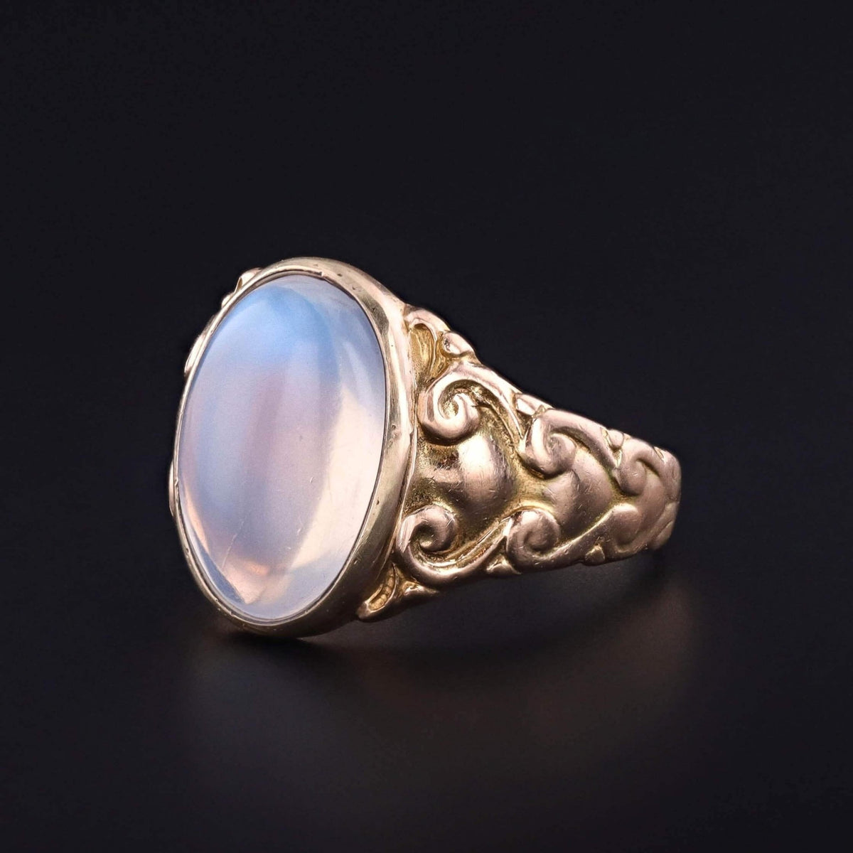Antique Moonstone Ring of 10k Gold - Trademark Antiques