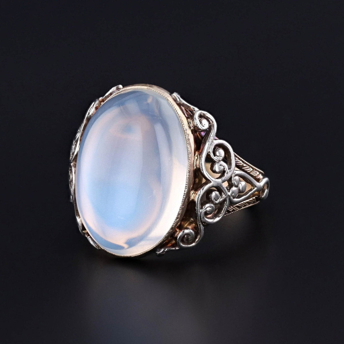 Antique Moonstone Ring of 14k Gold - Trademark Antiques