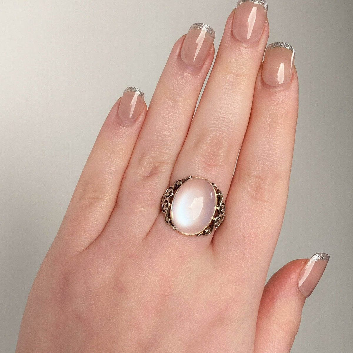Antique Moonstone Ring of 14k Gold - Trademark Antiques