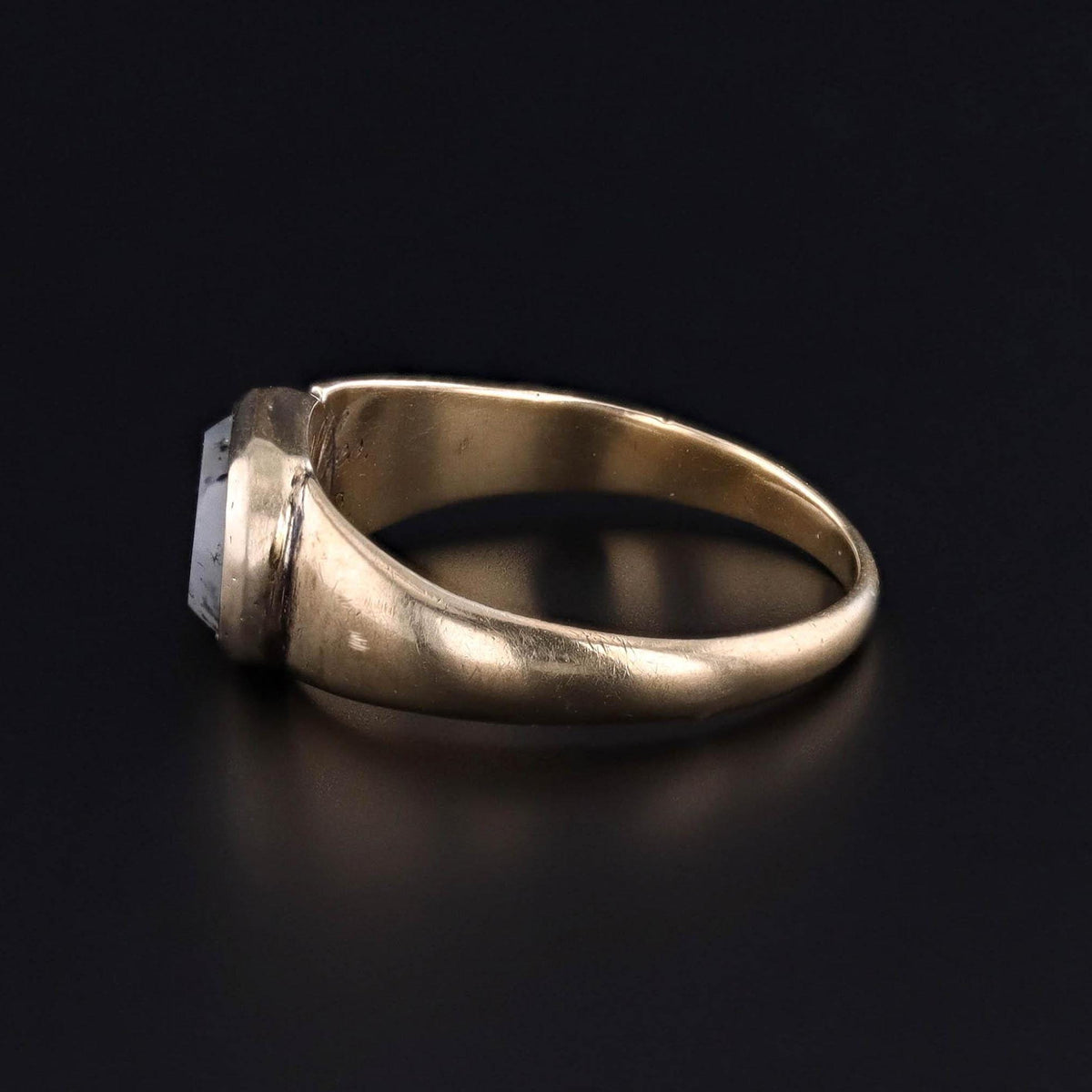 Antique Mourning Ring of 14k Gold - Trademark Antiques