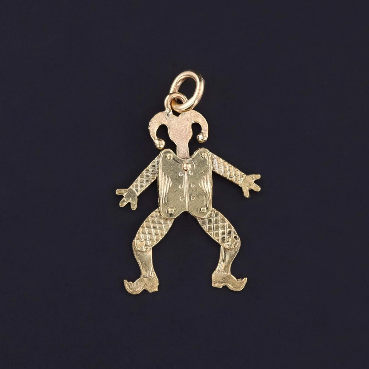 Antique Movable Jester Charm of 14k Gold - Trademark Antiques