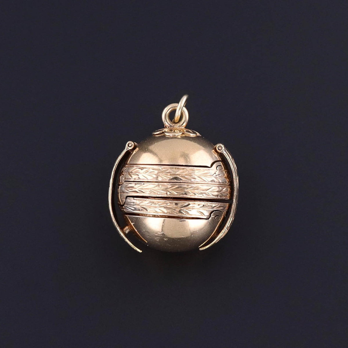 Antique Multi - photo Orb Locket of 18k Gold - Trademark Antiques