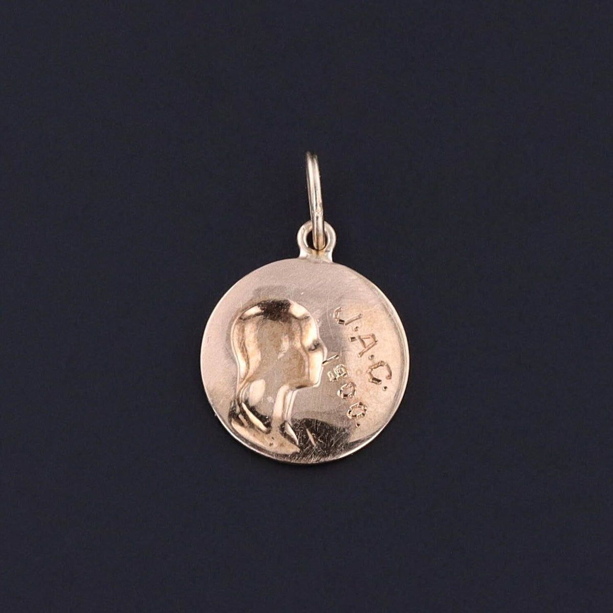 Antique Native American Woman Pendant of 14k Gold - Trademark Antiques