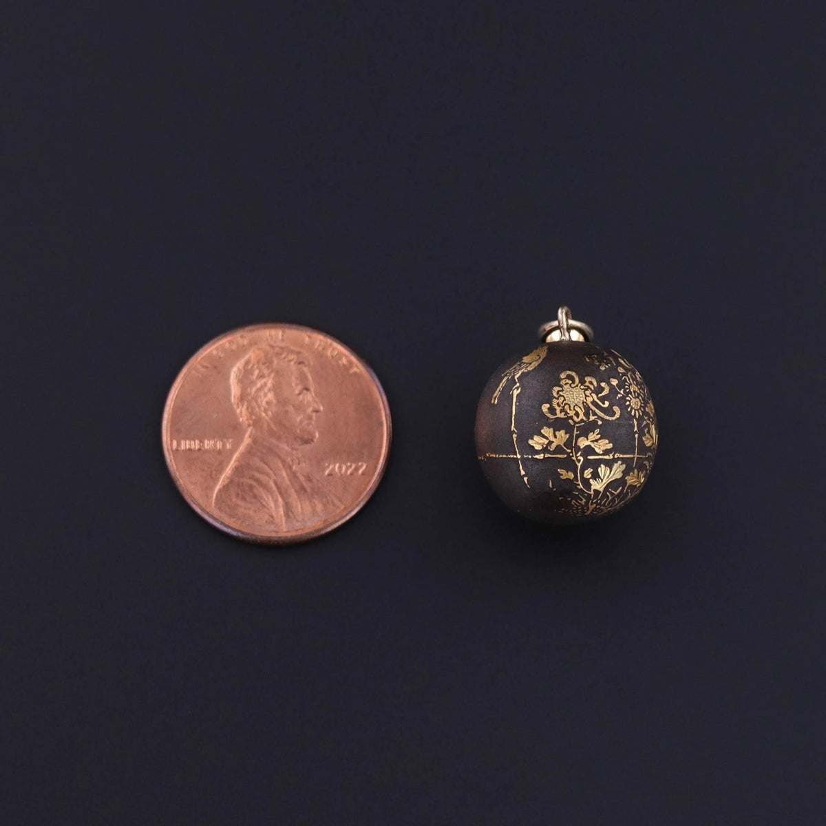 Antique Niello Bird Pendant of 14k Gold - Trademark Antiques