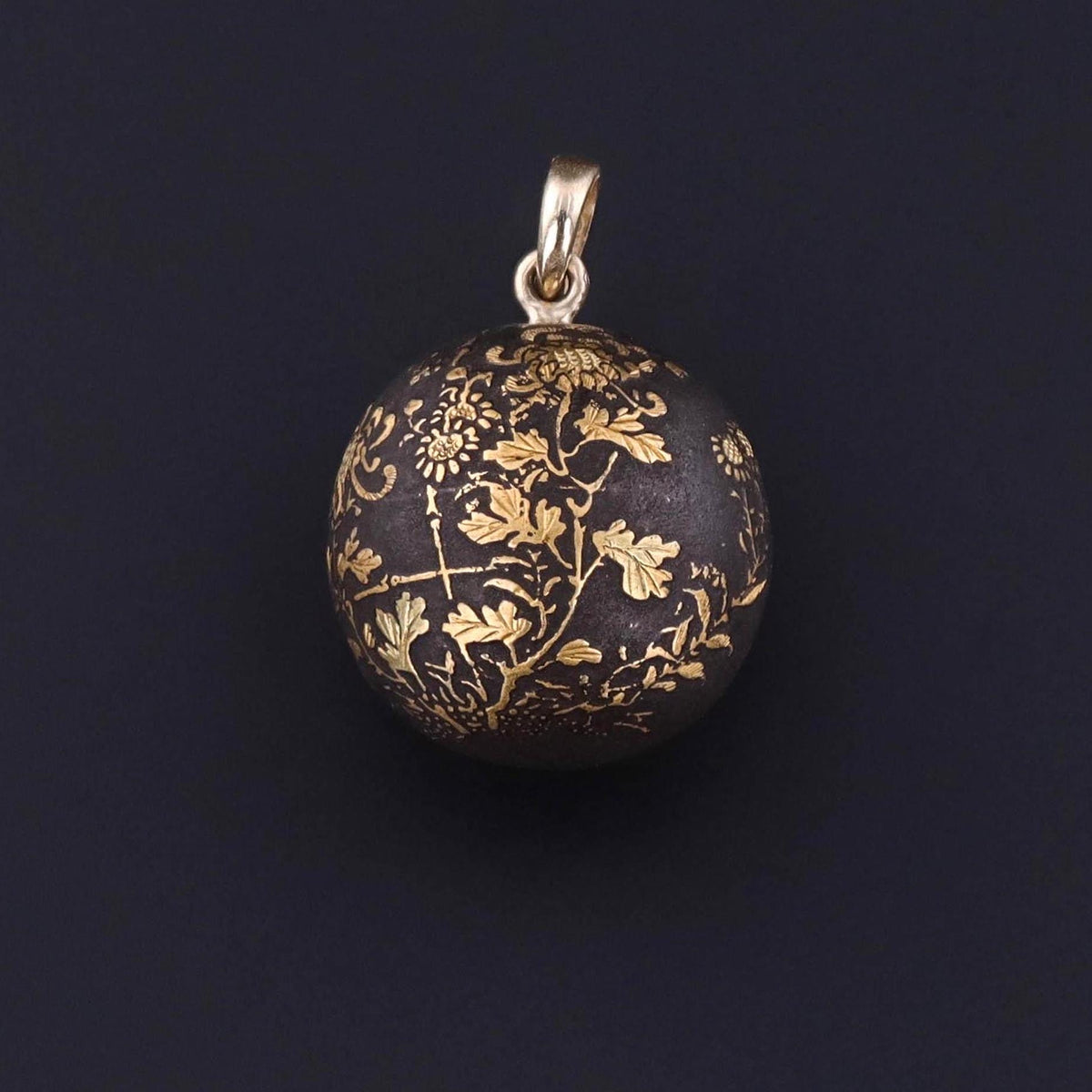 Antique Niello Bird Pendant of 14k Gold - Trademark Antiques