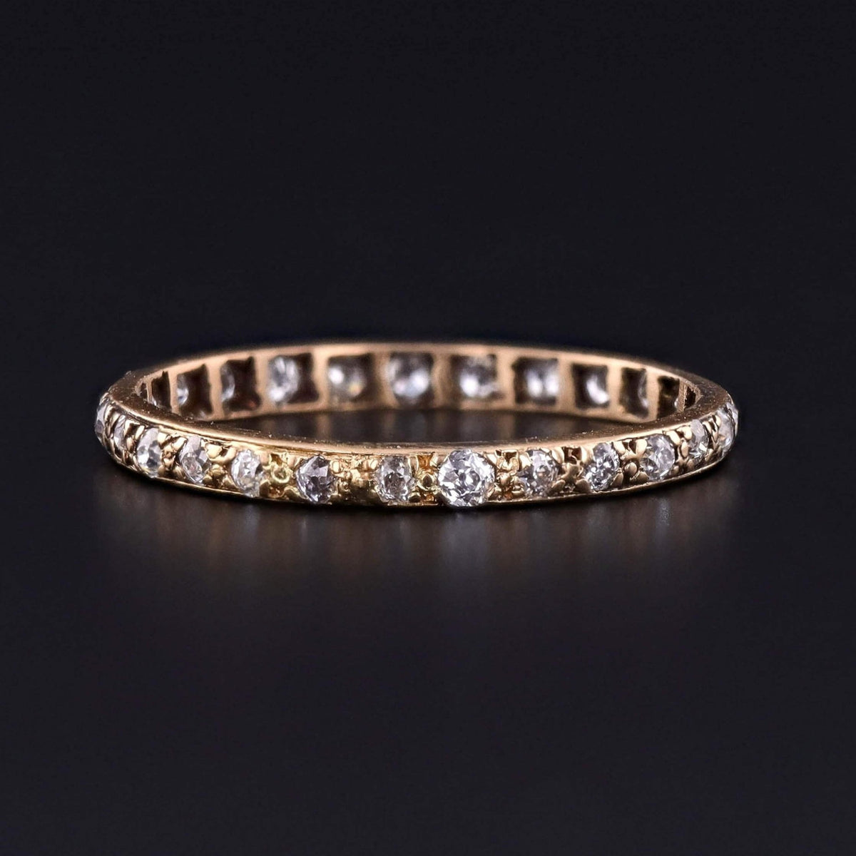 Antique Old Cut Diamond Eternity Band of 18k Gold - Trademark Antiques