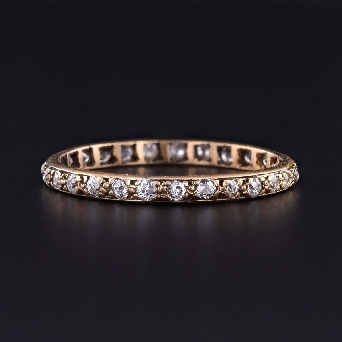 Antique Old Cut Diamond Eternity Band of 18k Gold - Trademark Antiques