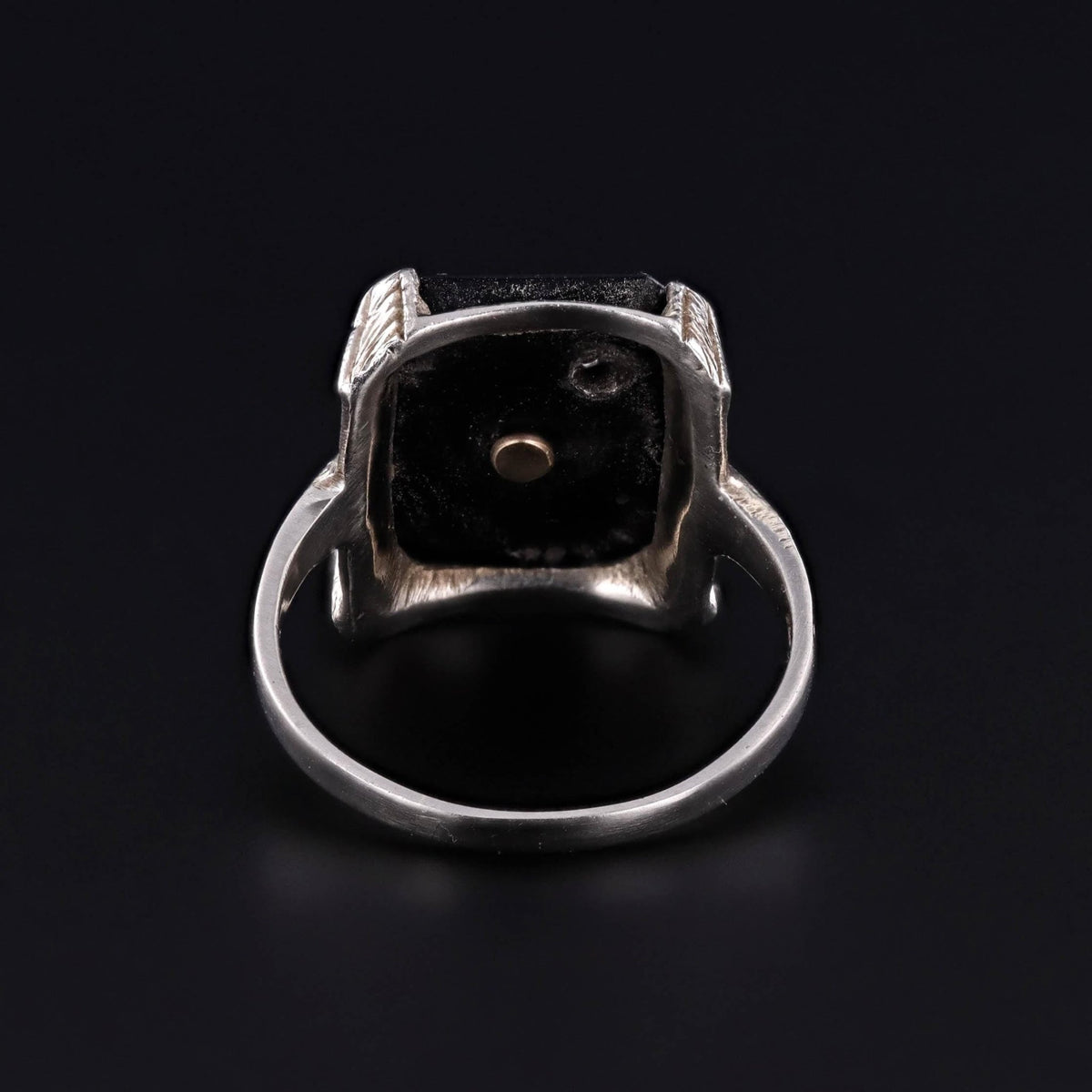 Antique Onyx Bird Ring of 14k Gold - Trademark Antiques