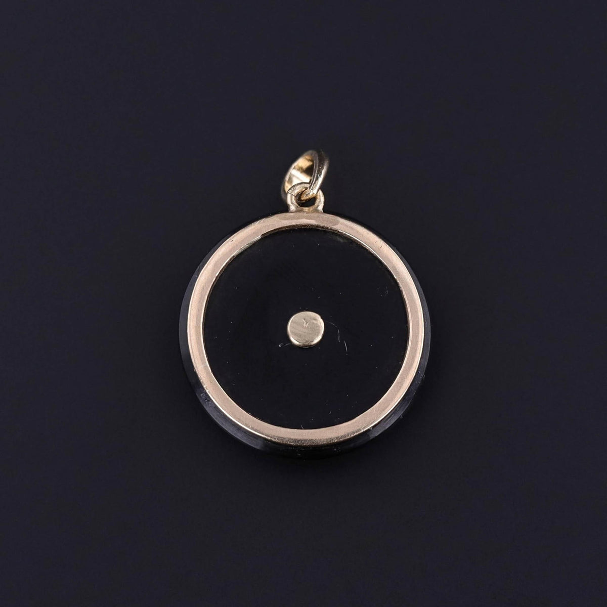 Antique Onyx Frog Pendant of 14k Gold - Trademark Antiques