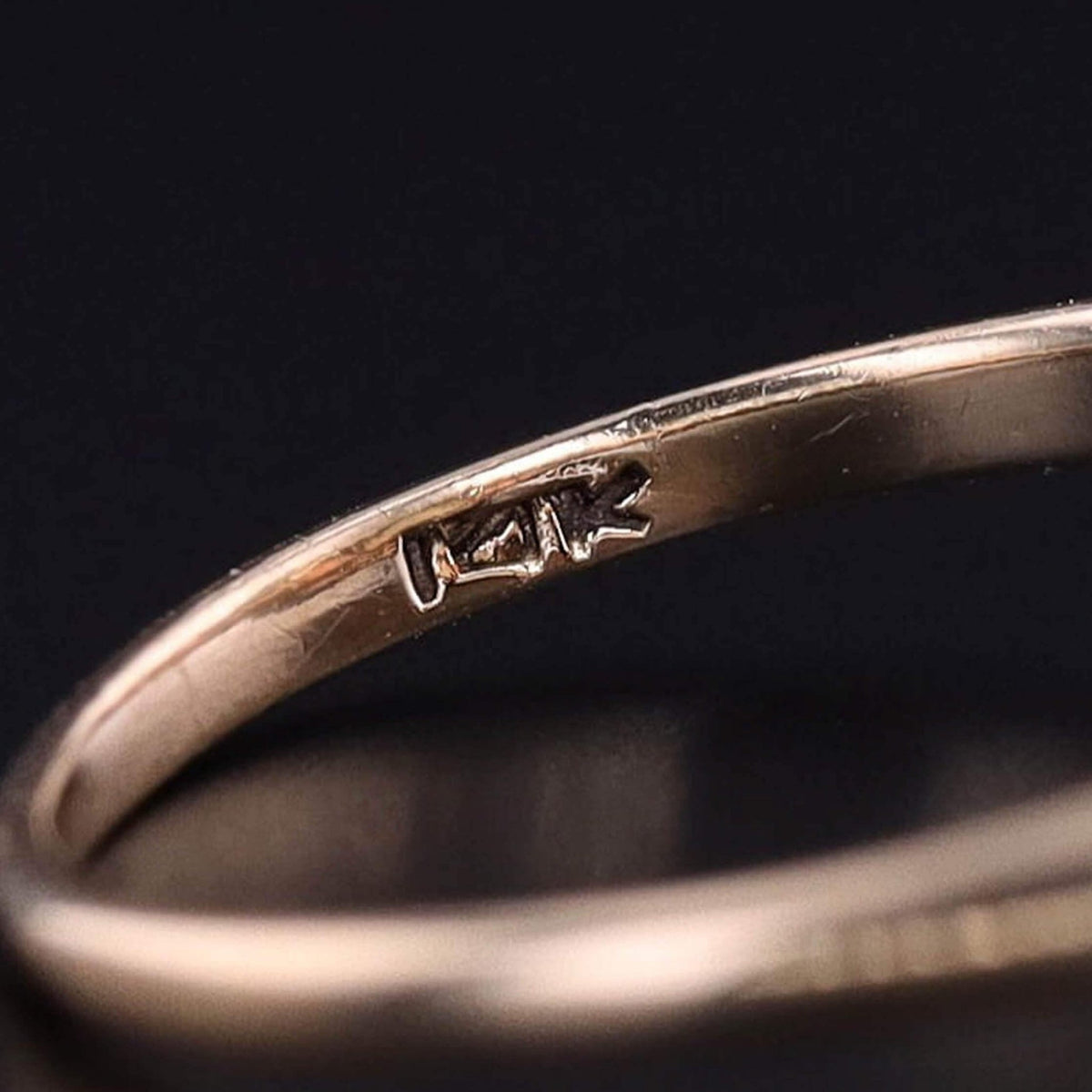 Antique Opal and Diamond Ring of 12k Gold - Trademark Antiques