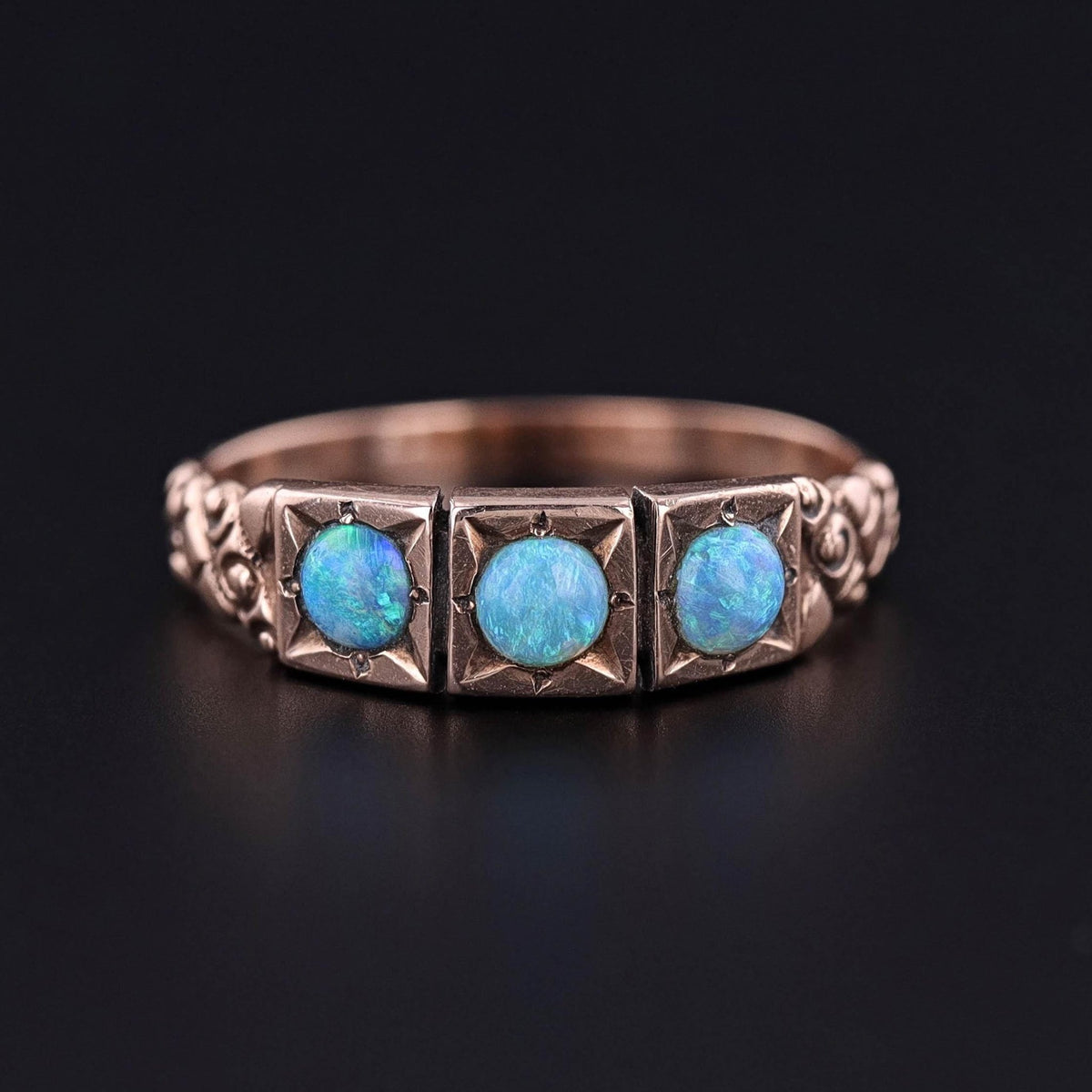 Antique Opal Band of 10k Gold - Trademark Antiques