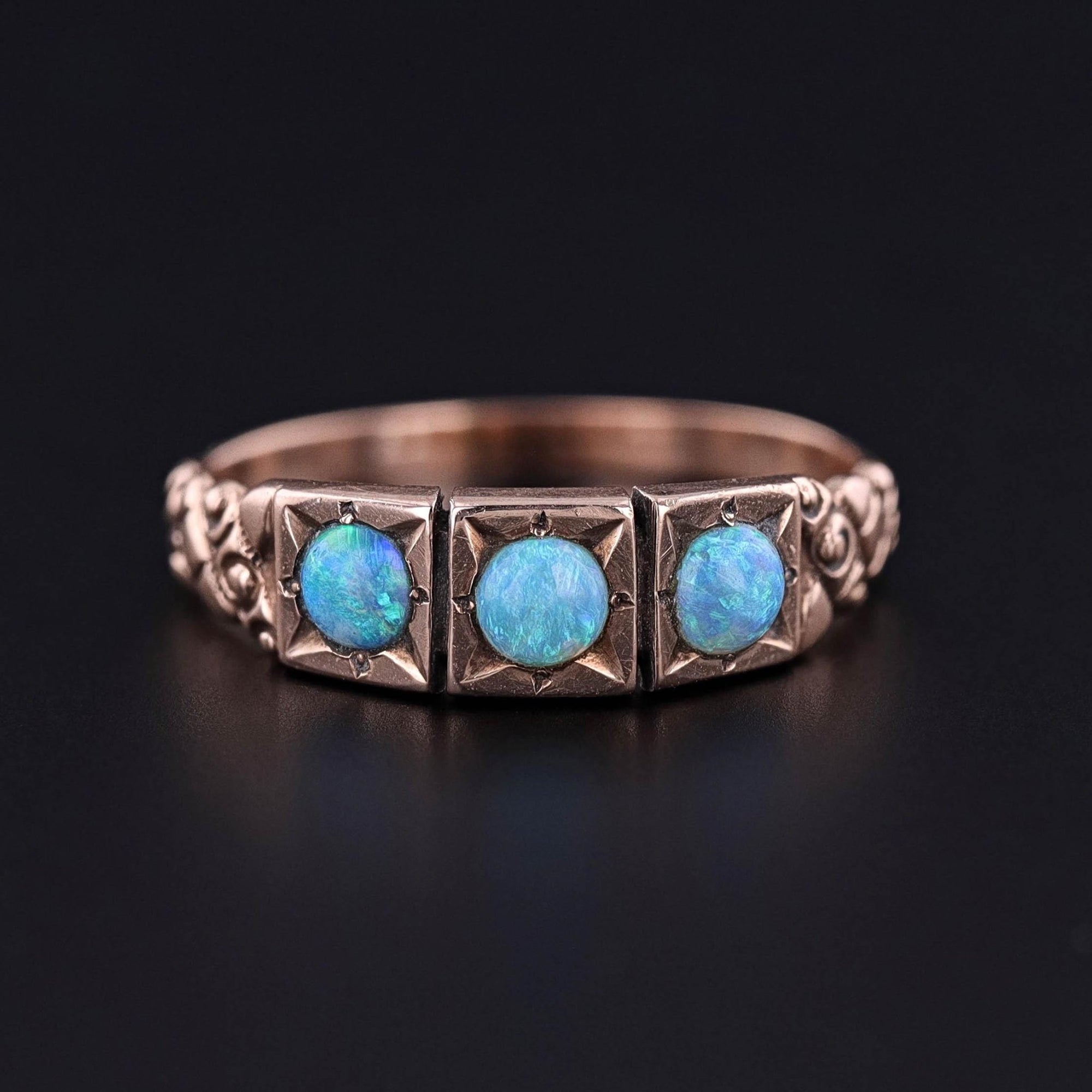 Antique Opal Band of 10k Gold - Trademark Antiques