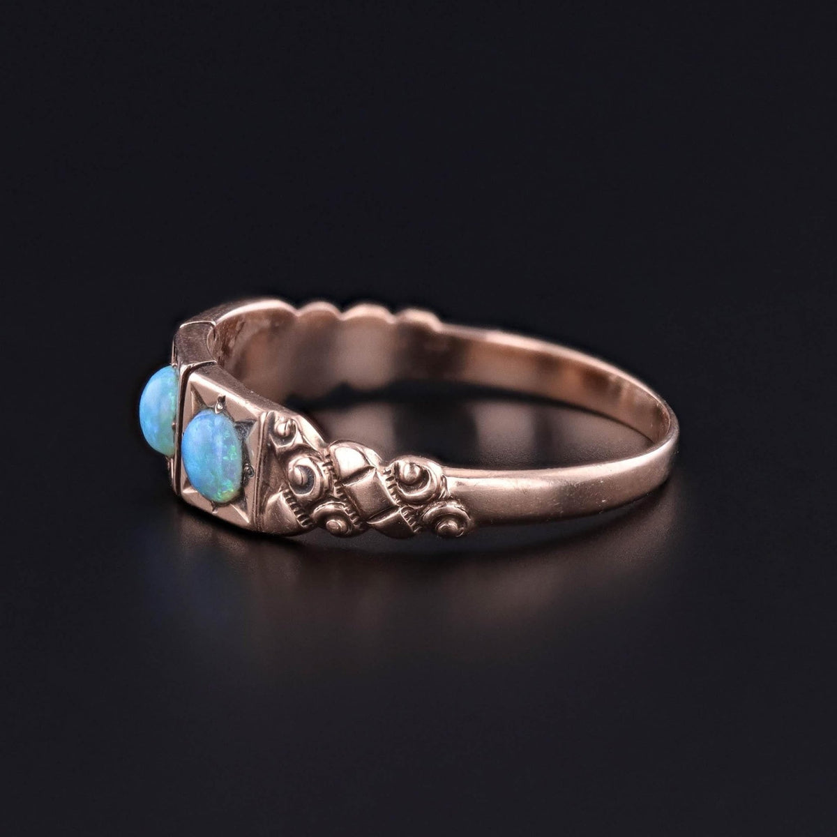 Antique Opal Band of 10k Gold - Trademark Antiques