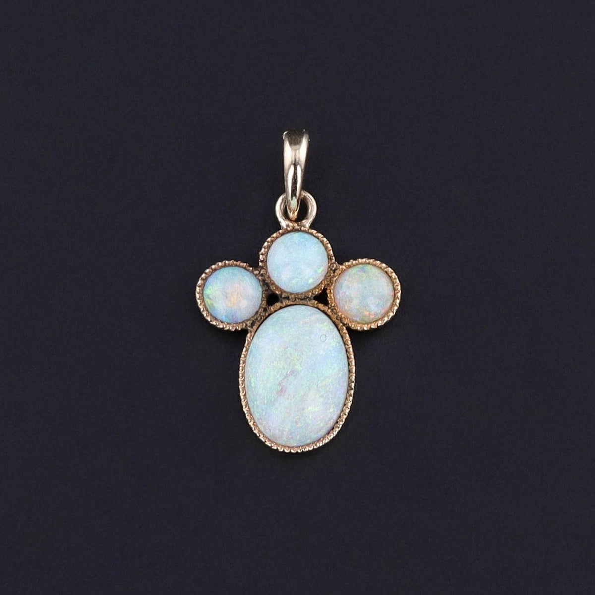 Antique Opal Charm of 10k Gold - Trademark Antiques