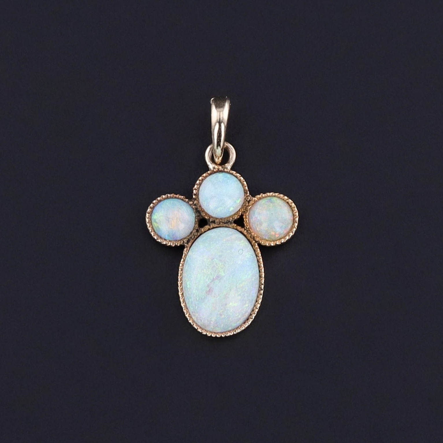 Antique Opal Charm of 10k Gold - Trademark Antiques