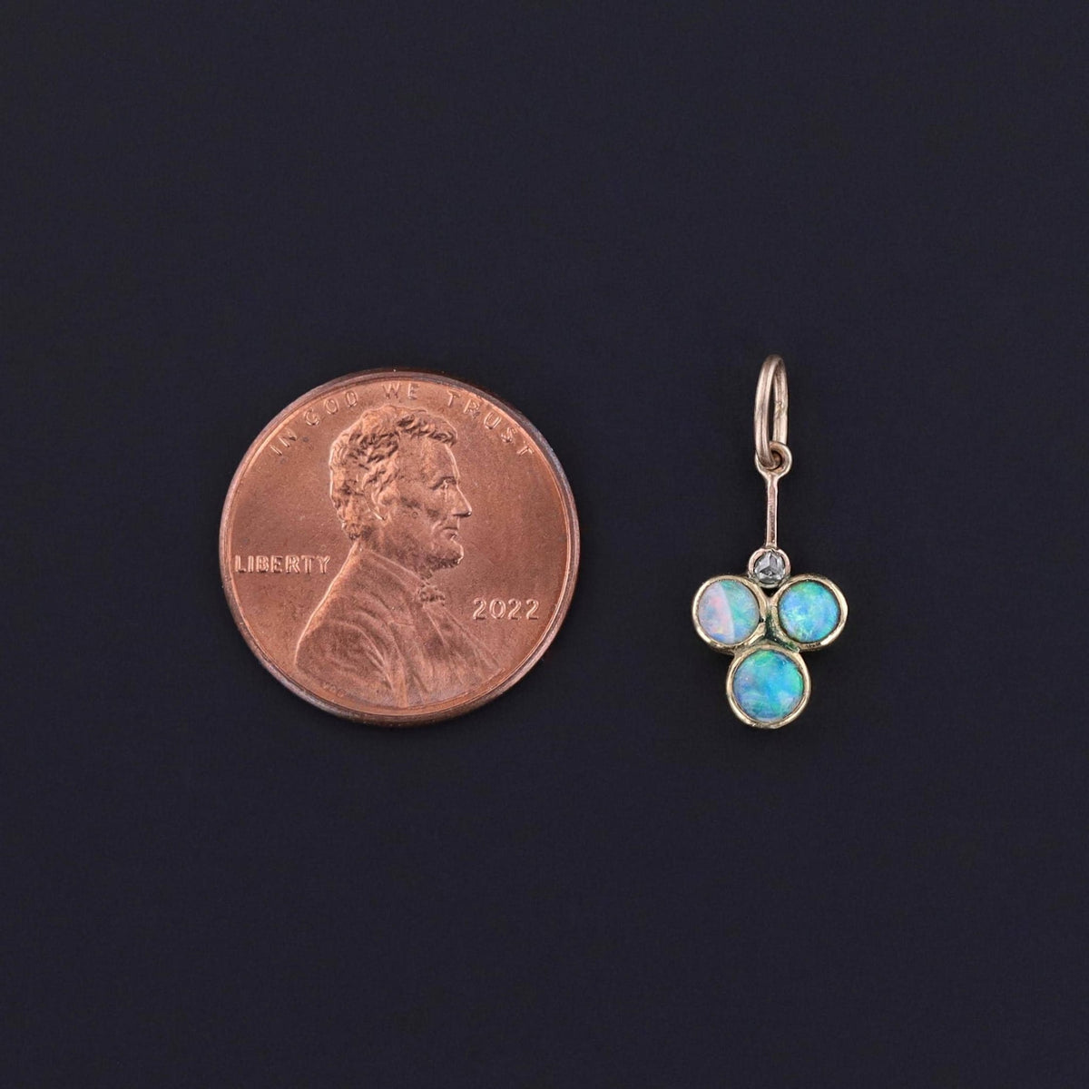 Antique Opal Charm of 14k Gold - Trademark Antiques