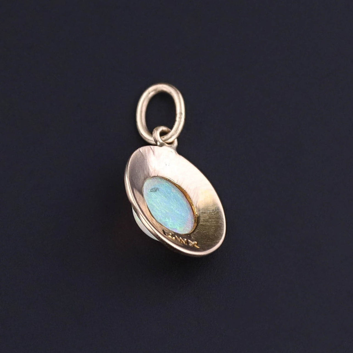 Antique Opal Conversion Charm of 14k Gold - Trademark Antiques