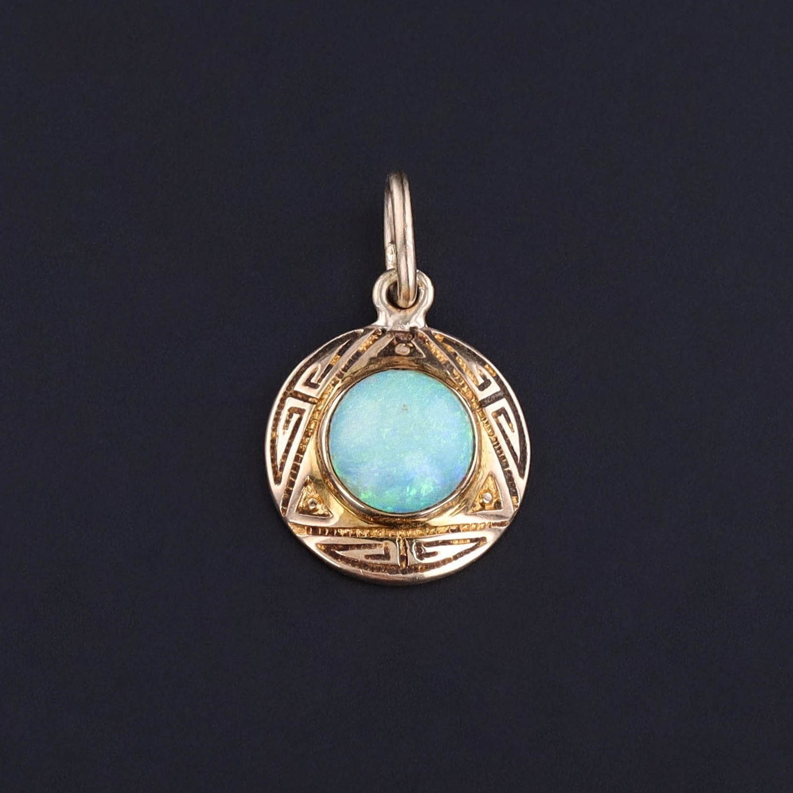 Antique Opal Conversion Charm of 14k Gold - Trademark Antiques