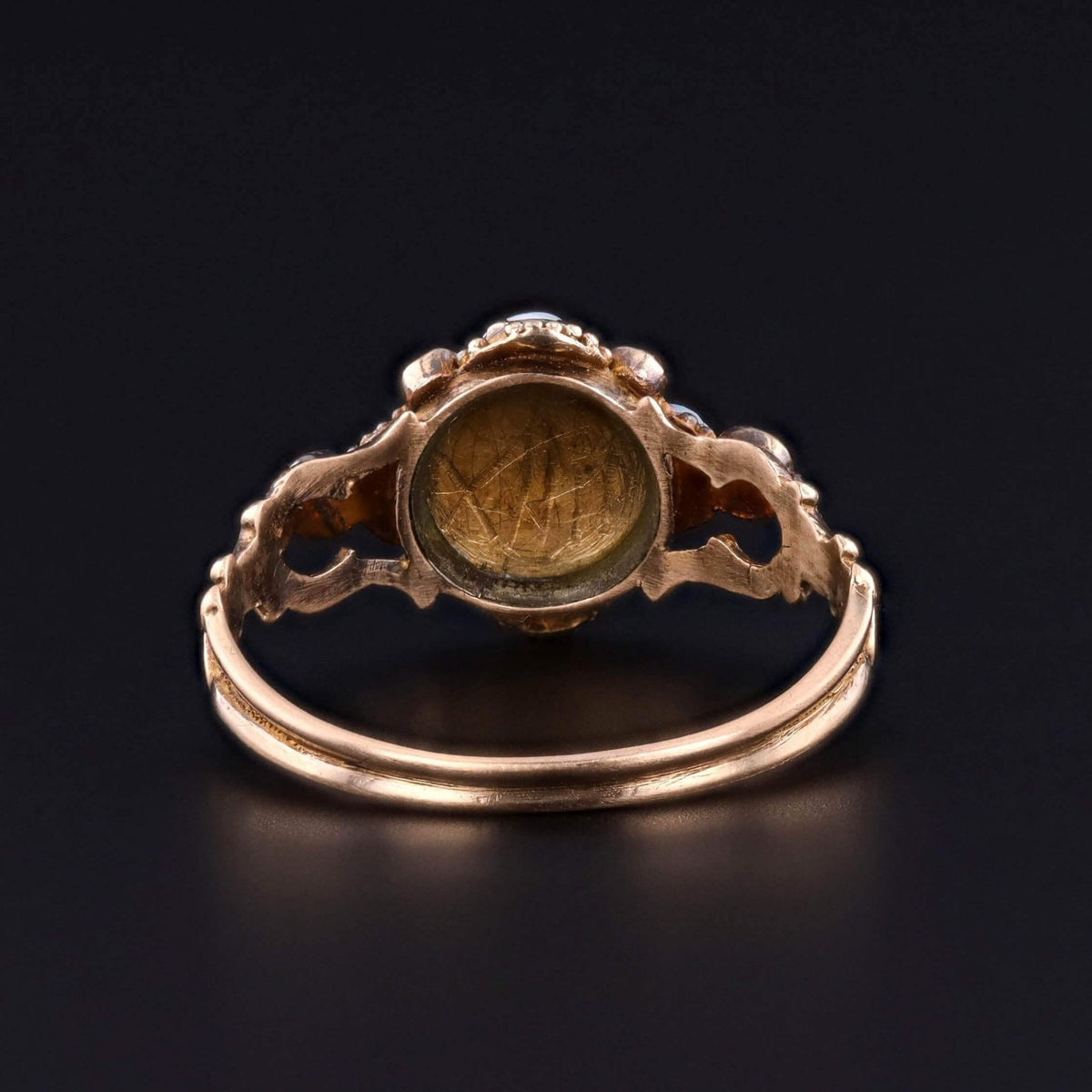 Antique Opal, Emerald, and Ruby Ring of 15k Gold - Trademark Antiques