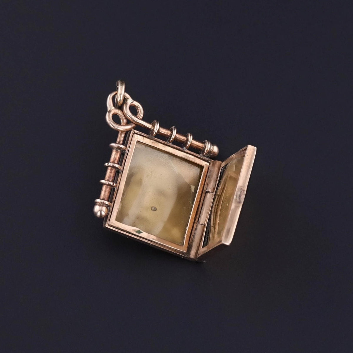 Antique Opal Flower Locket of 10k Gold - Trademark Antiques