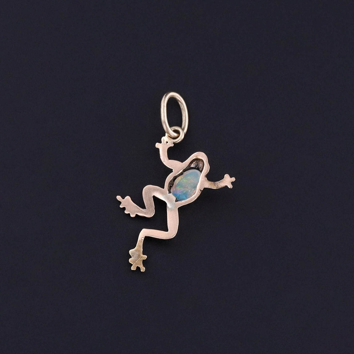 Antique Opal Frog Charm of 10k Gold - Trademark Antiques