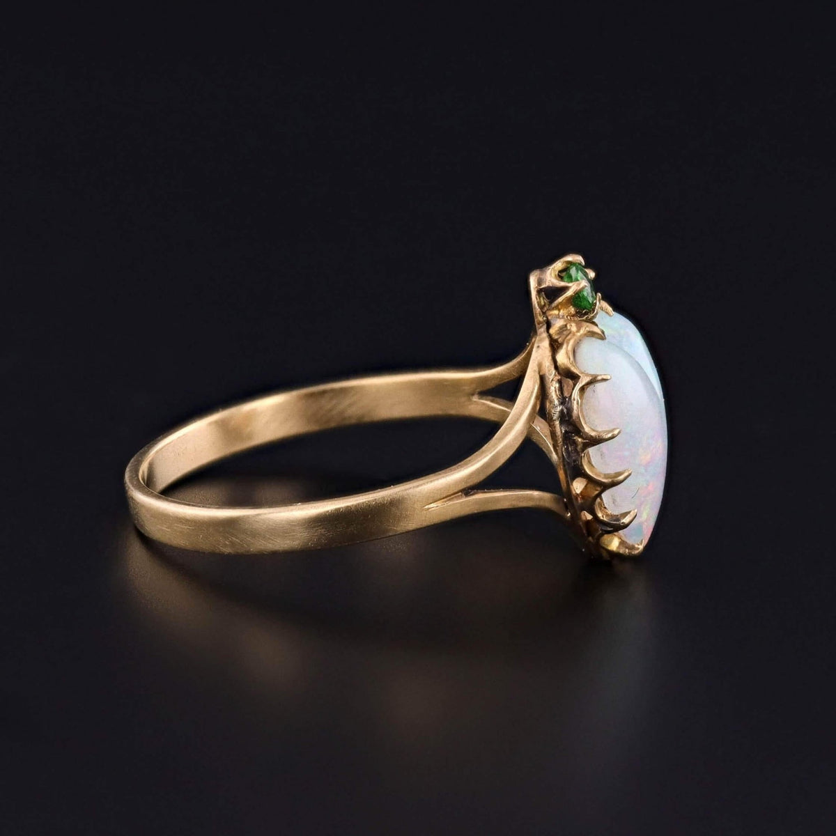 Antique Opal Heart Ring of 18k and 14k Gold - Trademark Antiques