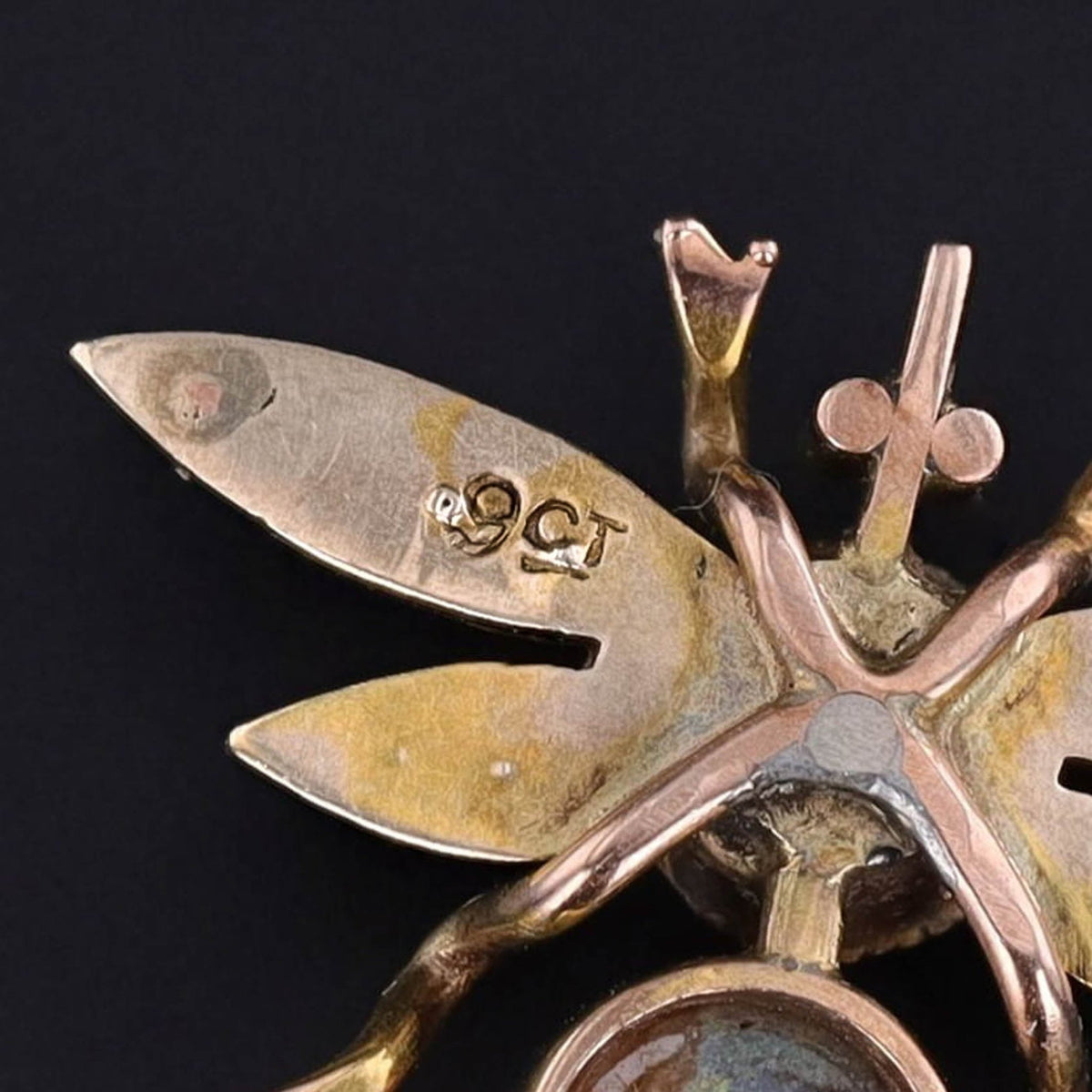 Antique Opal Insect Conversion Charm of 10k Gold - Trademark Antiques