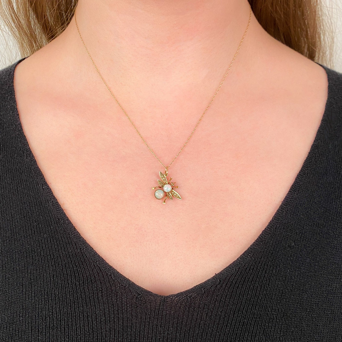 Antique Opal Insect Conversion Charm of 10k Gold - Trademark Antiques