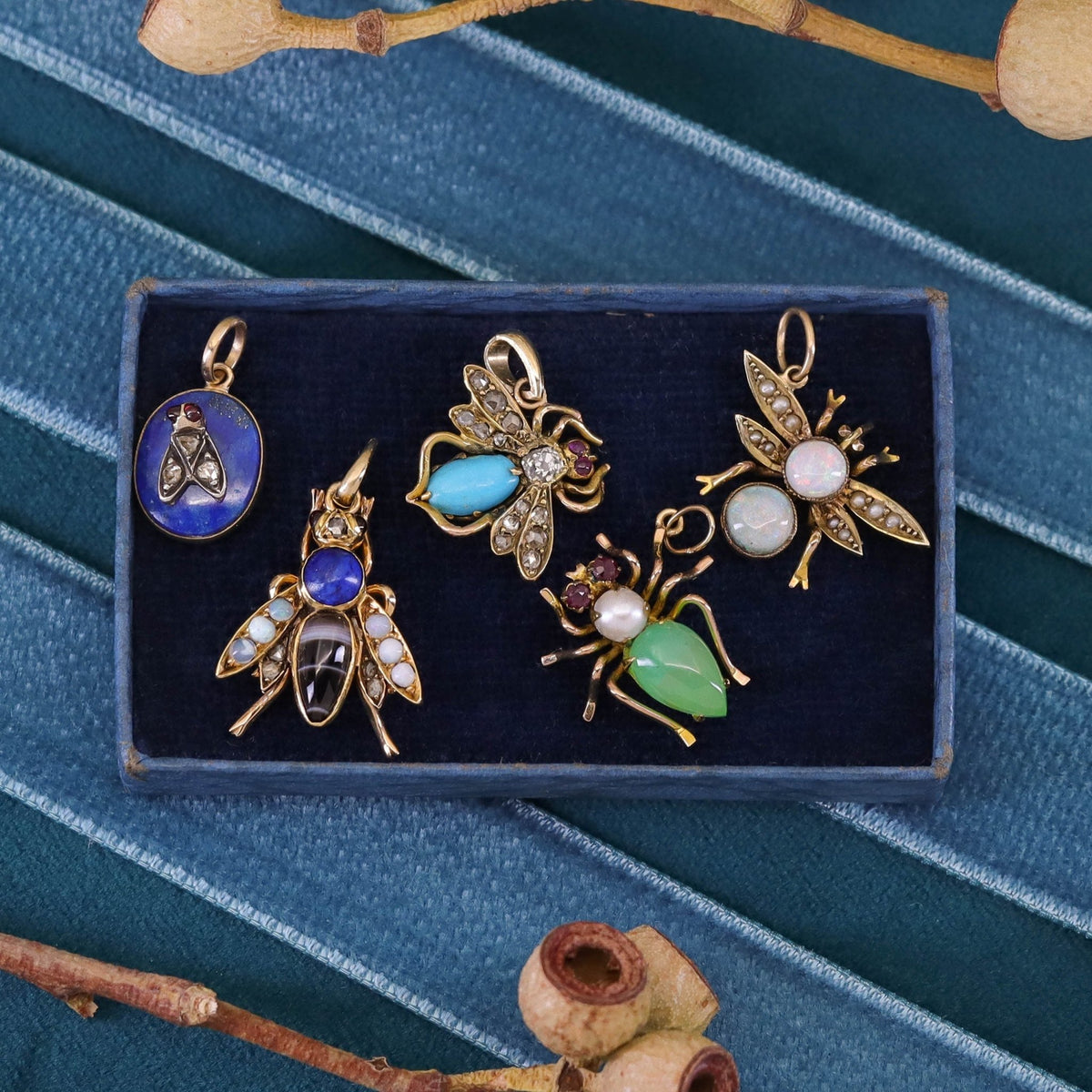 Antique Opal Insect Conversion Charm of 10k Gold - Trademark Antiques