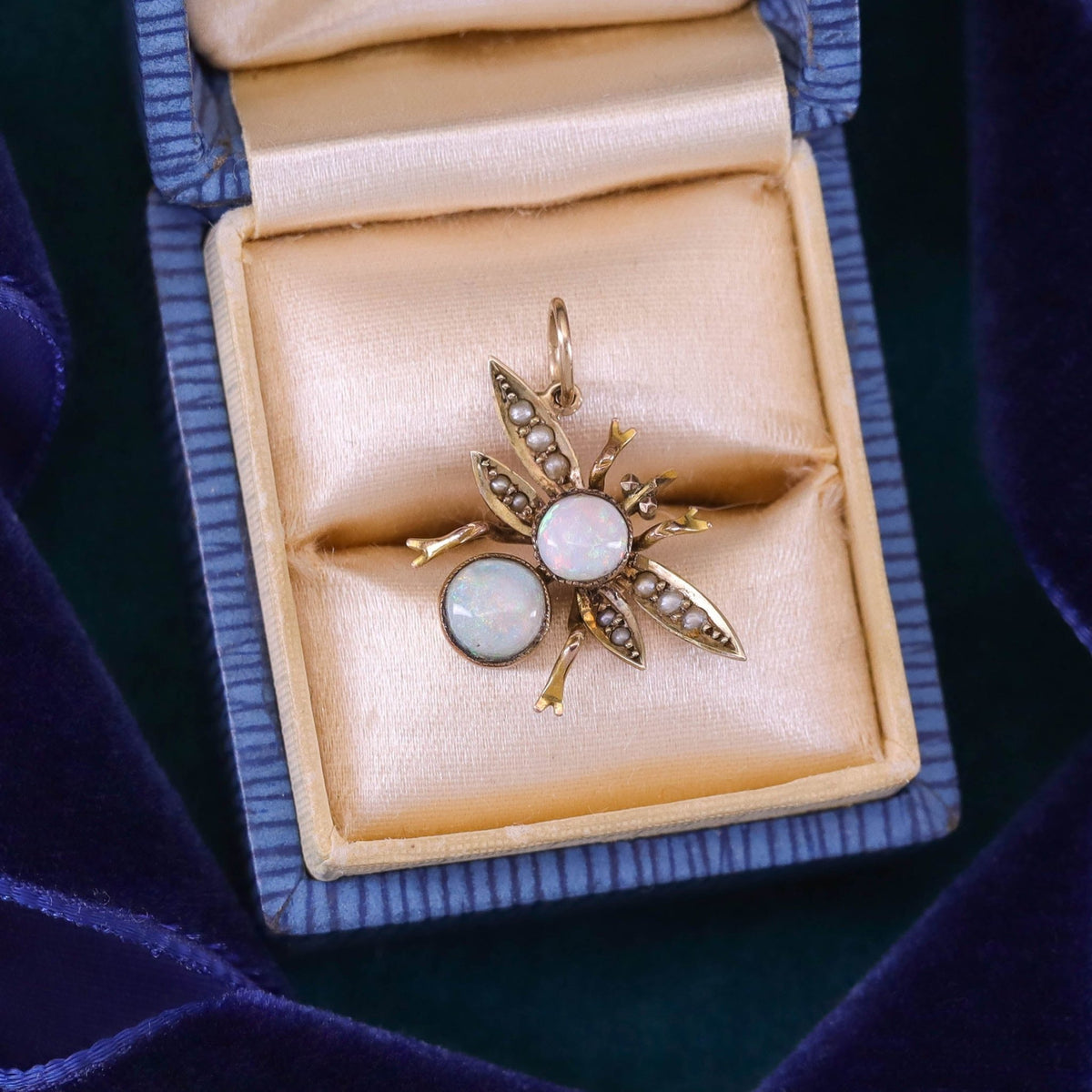 Antique Opal Insect Conversion Charm of 10k Gold - Trademark Antiques
