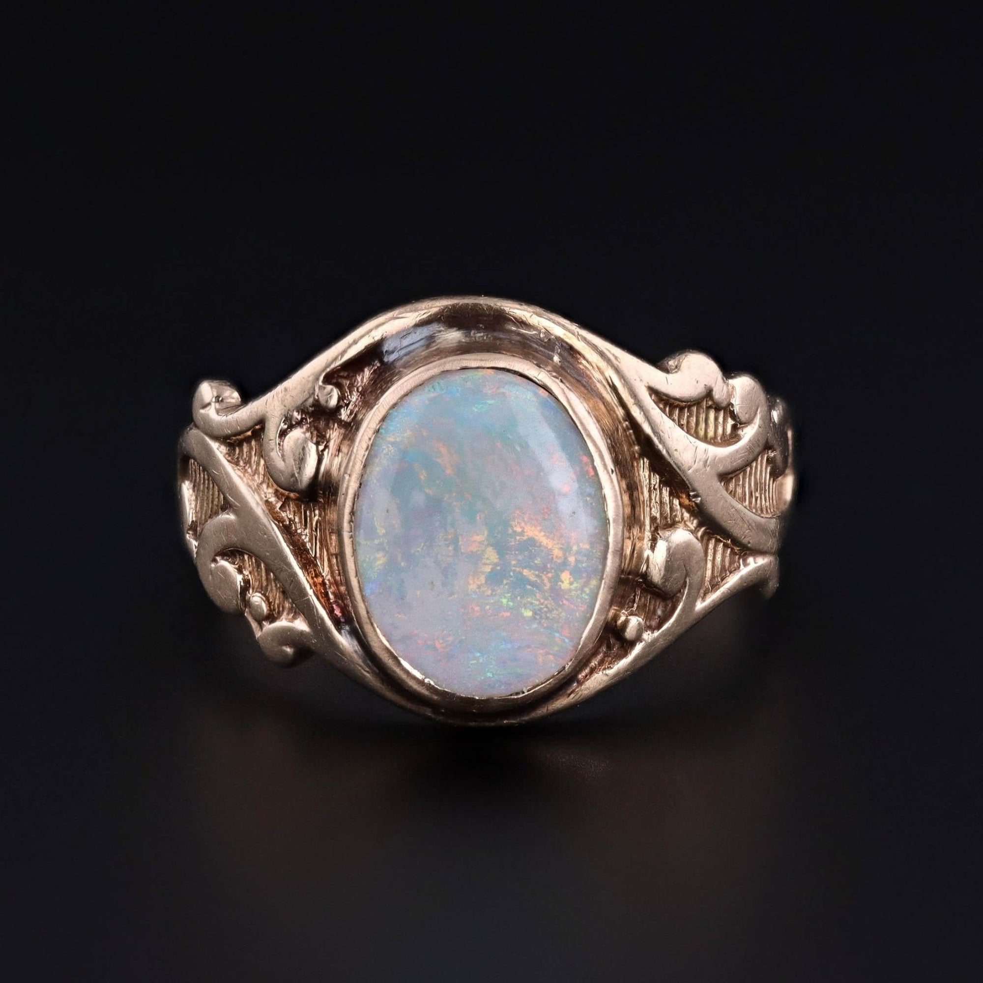 Antique Opal Ring of 10k Gold - Trademark Antiques