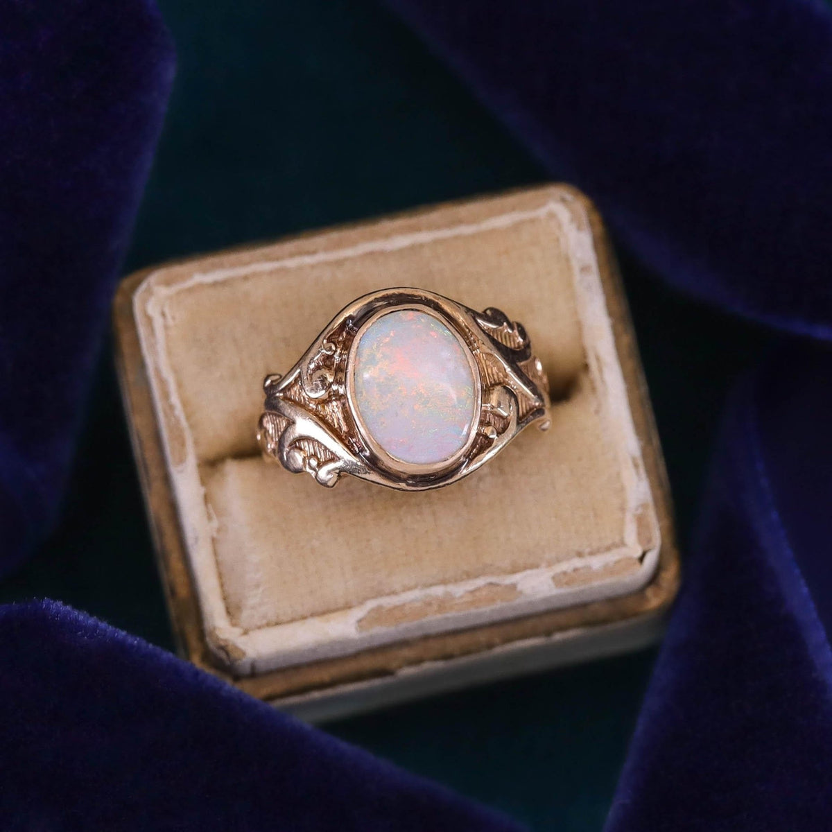 Antique Opal Ring of 10k Gold - Trademark Antiques