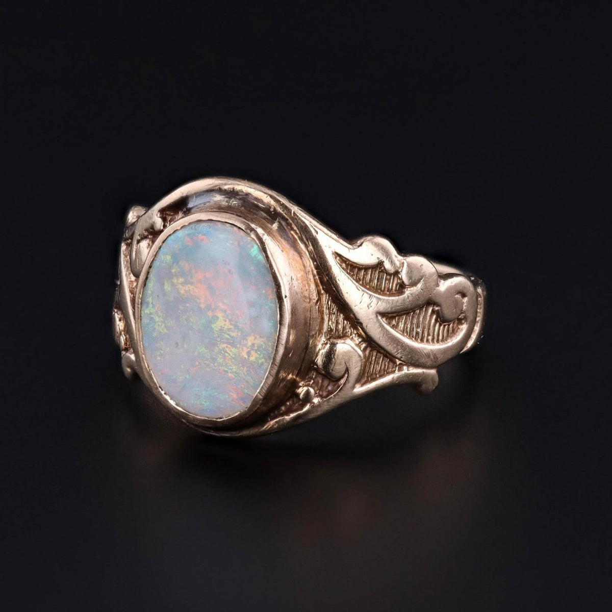 Antique Opal Ring of 10k Gold - Trademark Antiques