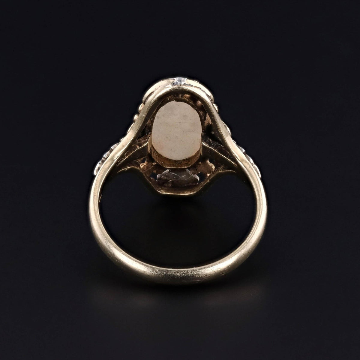 Antique Opal Ring of 14k Yellow and 18k White Gold - Trademark Antiques