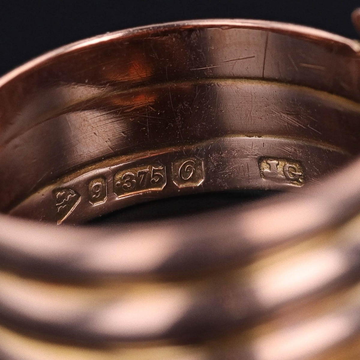 Antique Opal Snake Ring of 9ct Gold - Trademark Antiques