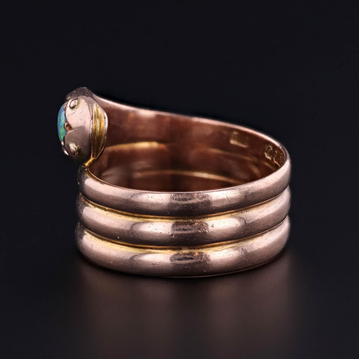 Antique Opal Snake Ring of 9ct Gold - Trademark Antiques