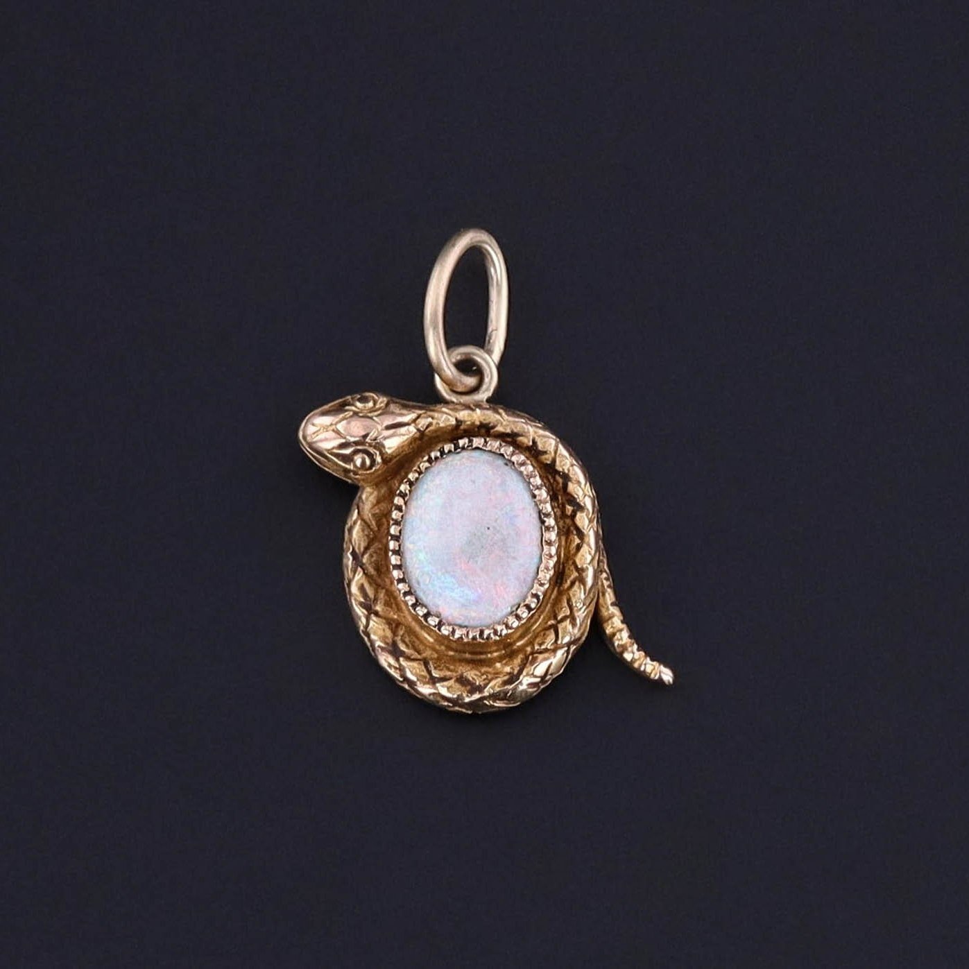 Antique Opal Snake Stickpin of 14k Gold - Trademark Antiques