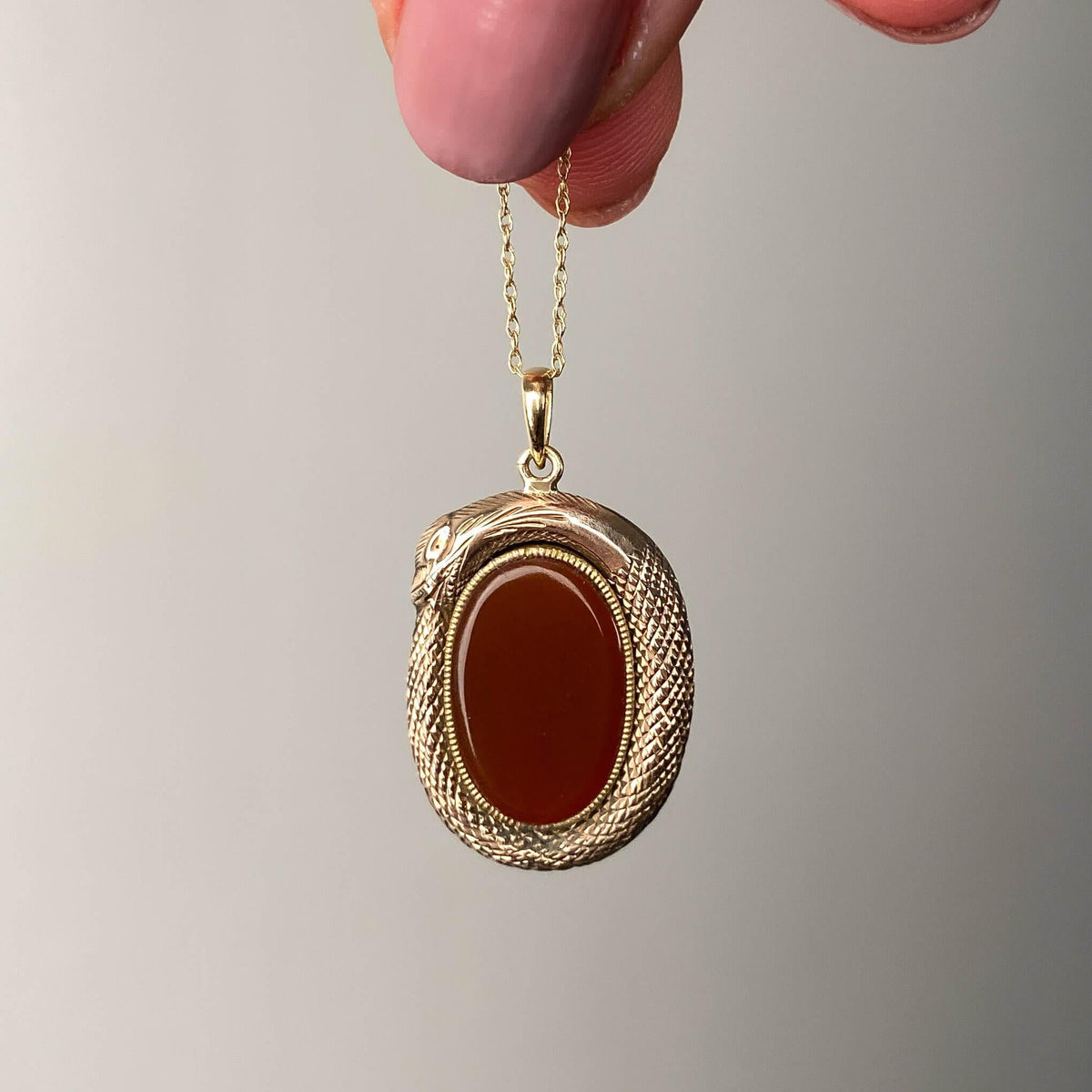 Antique Ouroboros Pendant of 8k Gold - Trademark Antiques