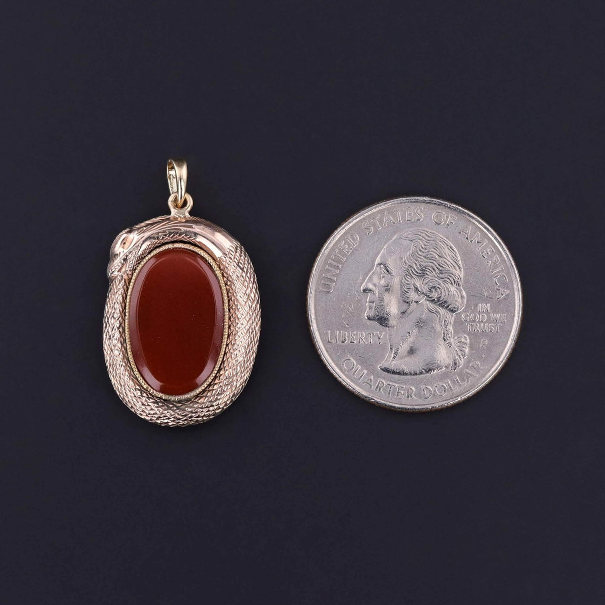 Antique Ouroboros Pendant of 8k Gold - Trademark Antiques