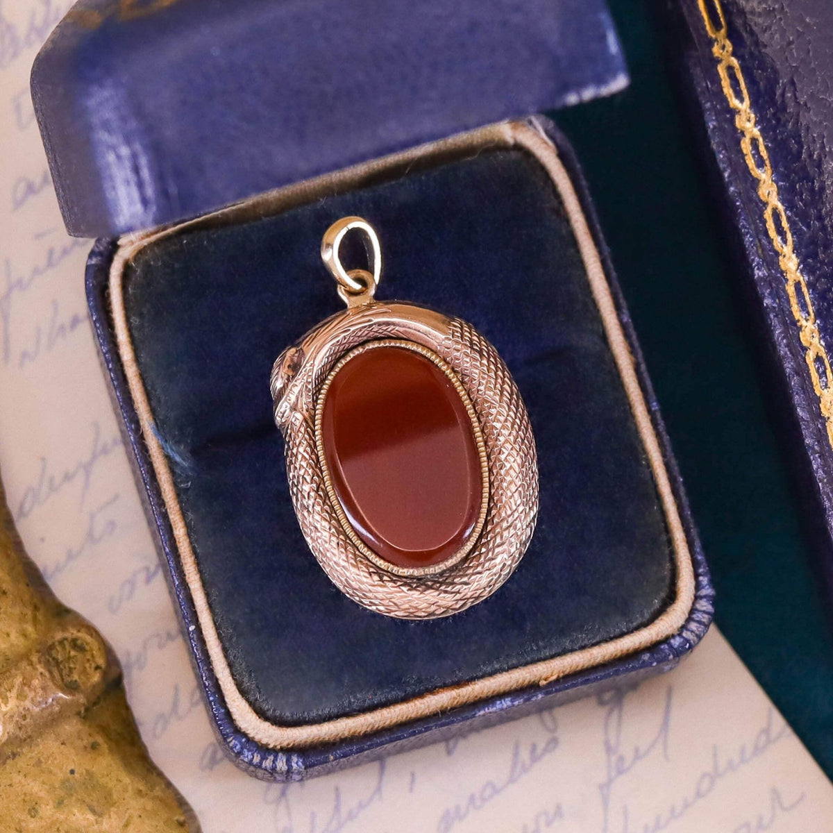 Antique Ouroboros Pendant of 8k Gold - Trademark Antiques