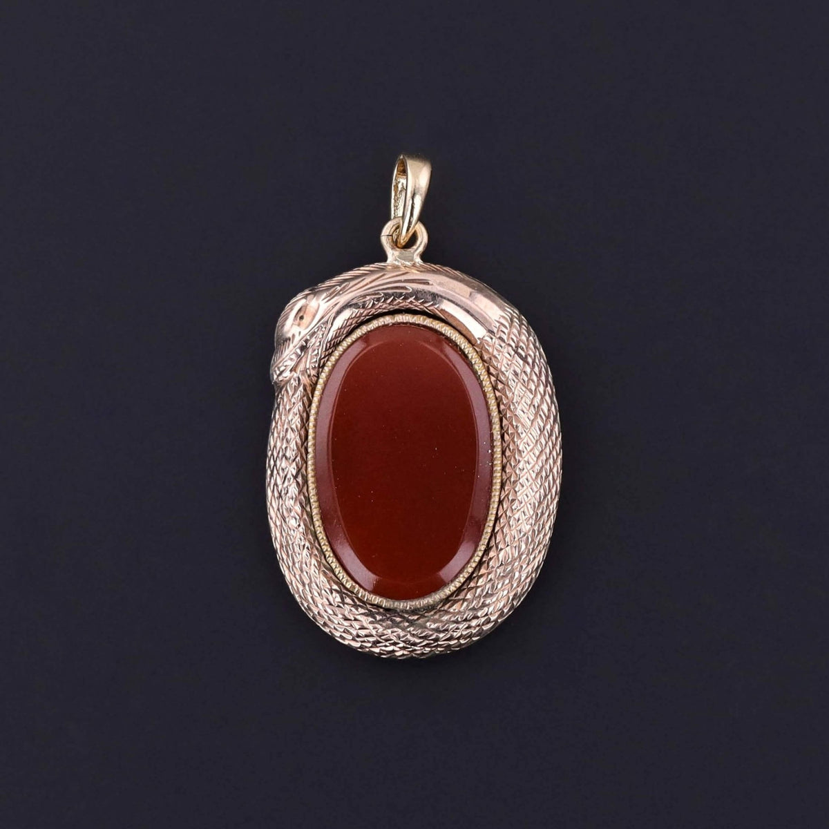 Antique Ouroboros Pendant of 8k Gold - Trademark Antiques