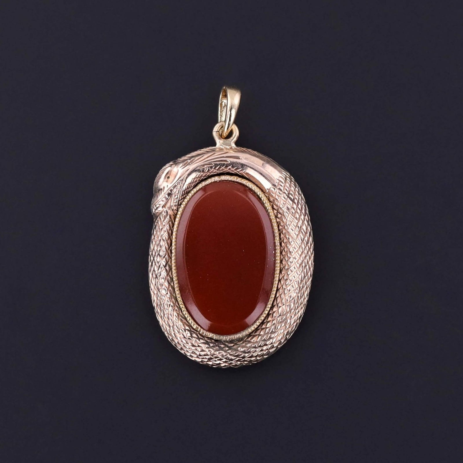 Antique Ouroboros Pendant of 8k Gold - Trademark Antiques