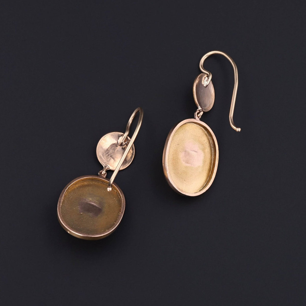 Antique Owl Conversion Earrings of 14k Gold - Trademark Antiques