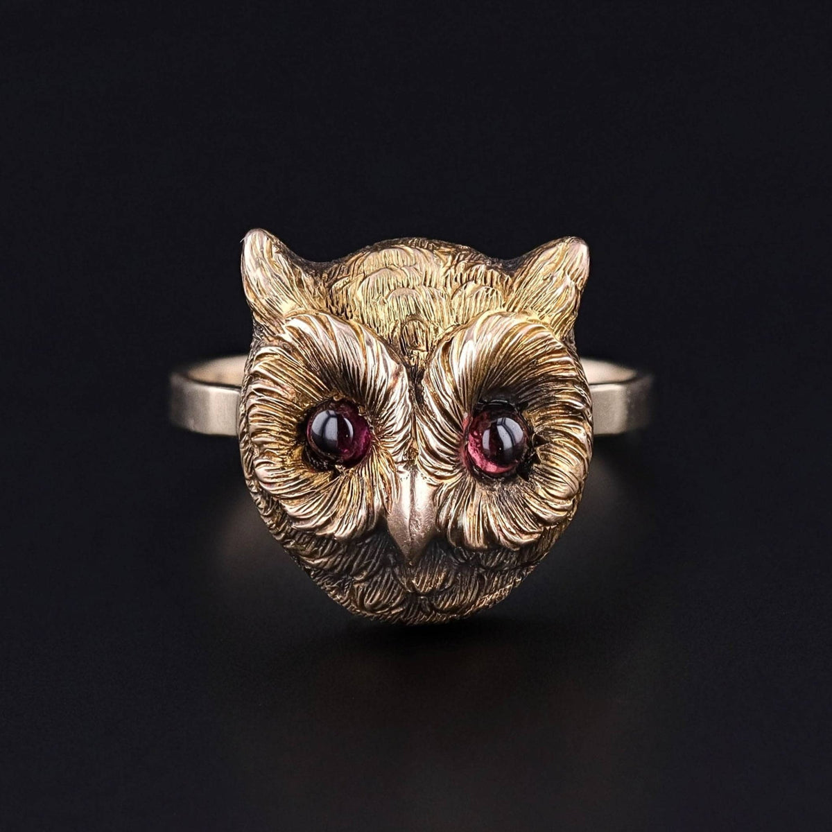 Antique Owl Ring of 14k Gold - Trademark Antiques