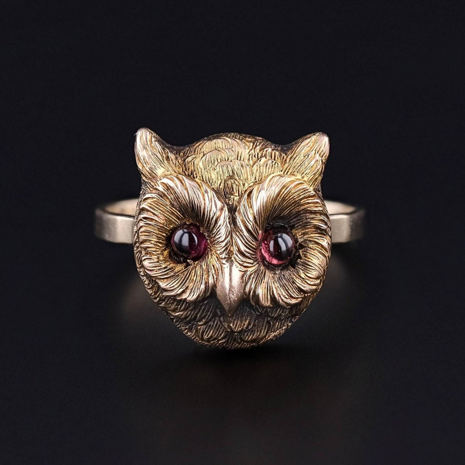 Antique Owl Ring of 14k Gold - Trademark Antiques