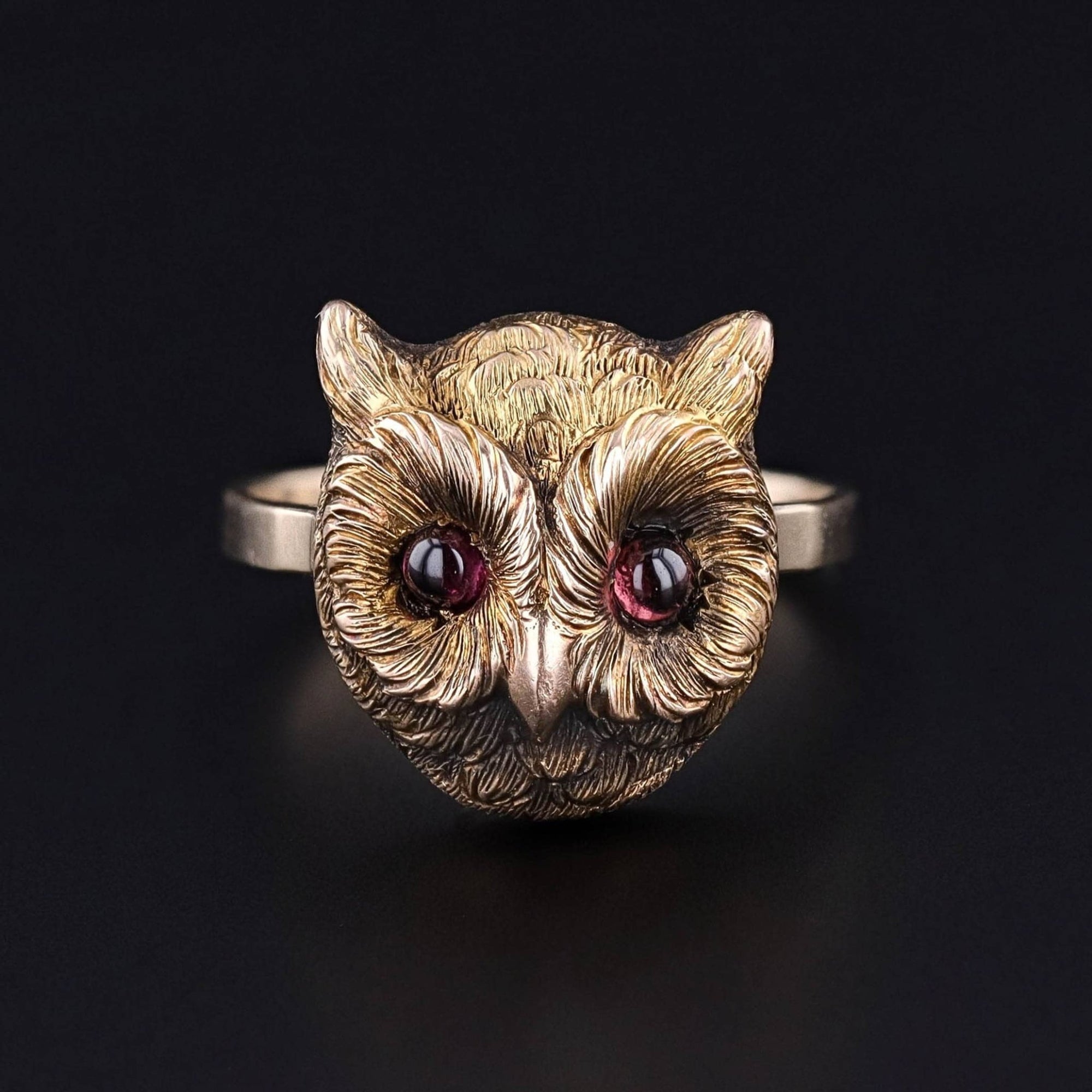Antique Owl Ring of 14k Gold - Trademark Antiques