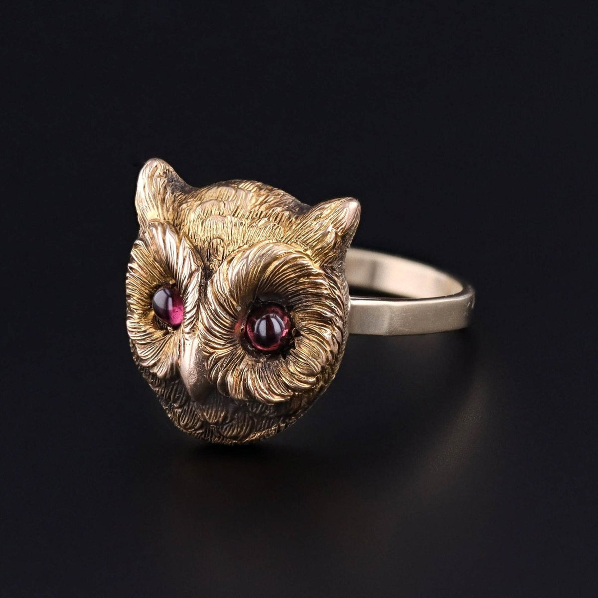 Antique Owl Ring of 14k Gold - Trademark Antiques