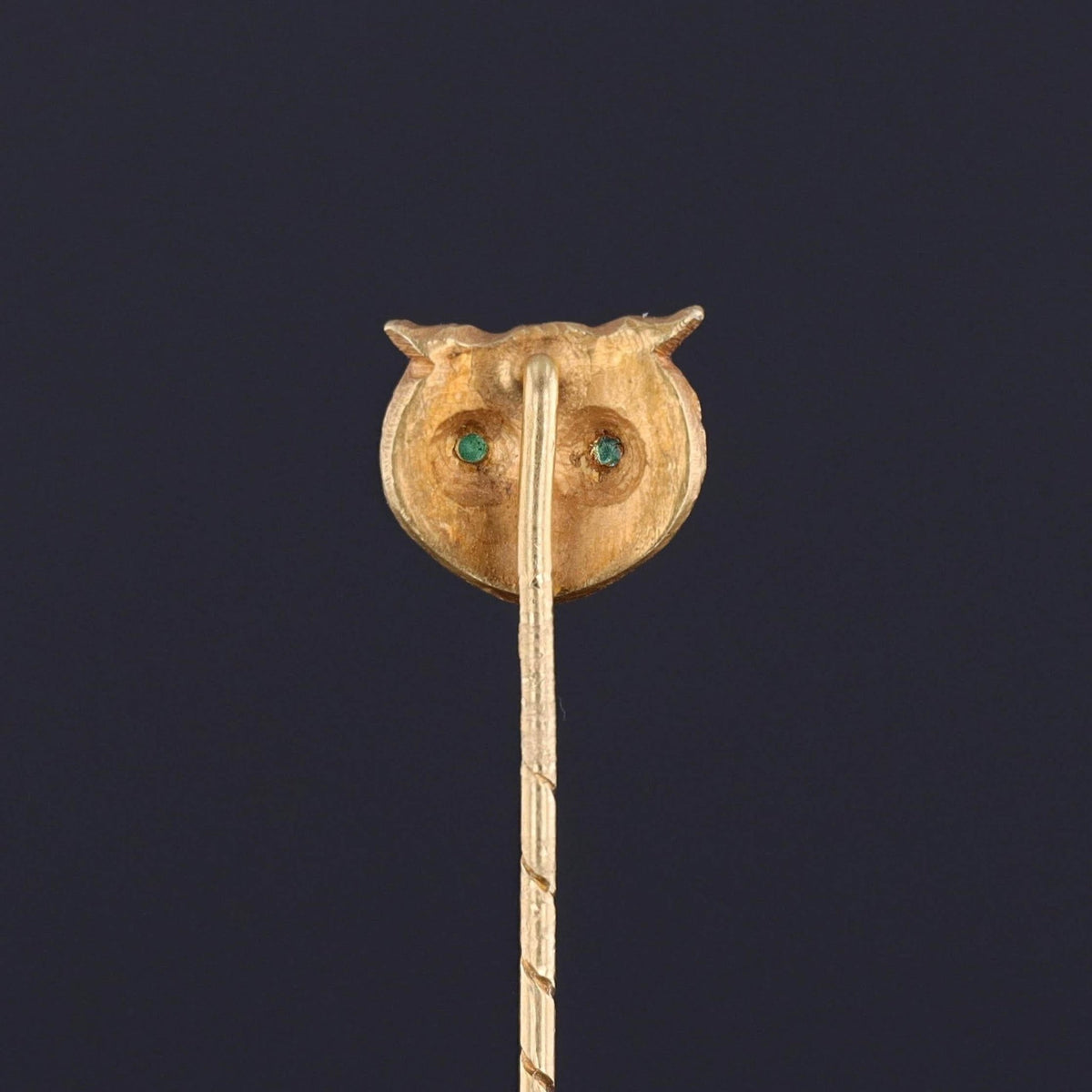 Antique Owl Stickpin of 18k Gold - Trademark Antiques